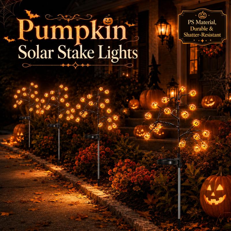 Solar Pumpkin Stake Lights